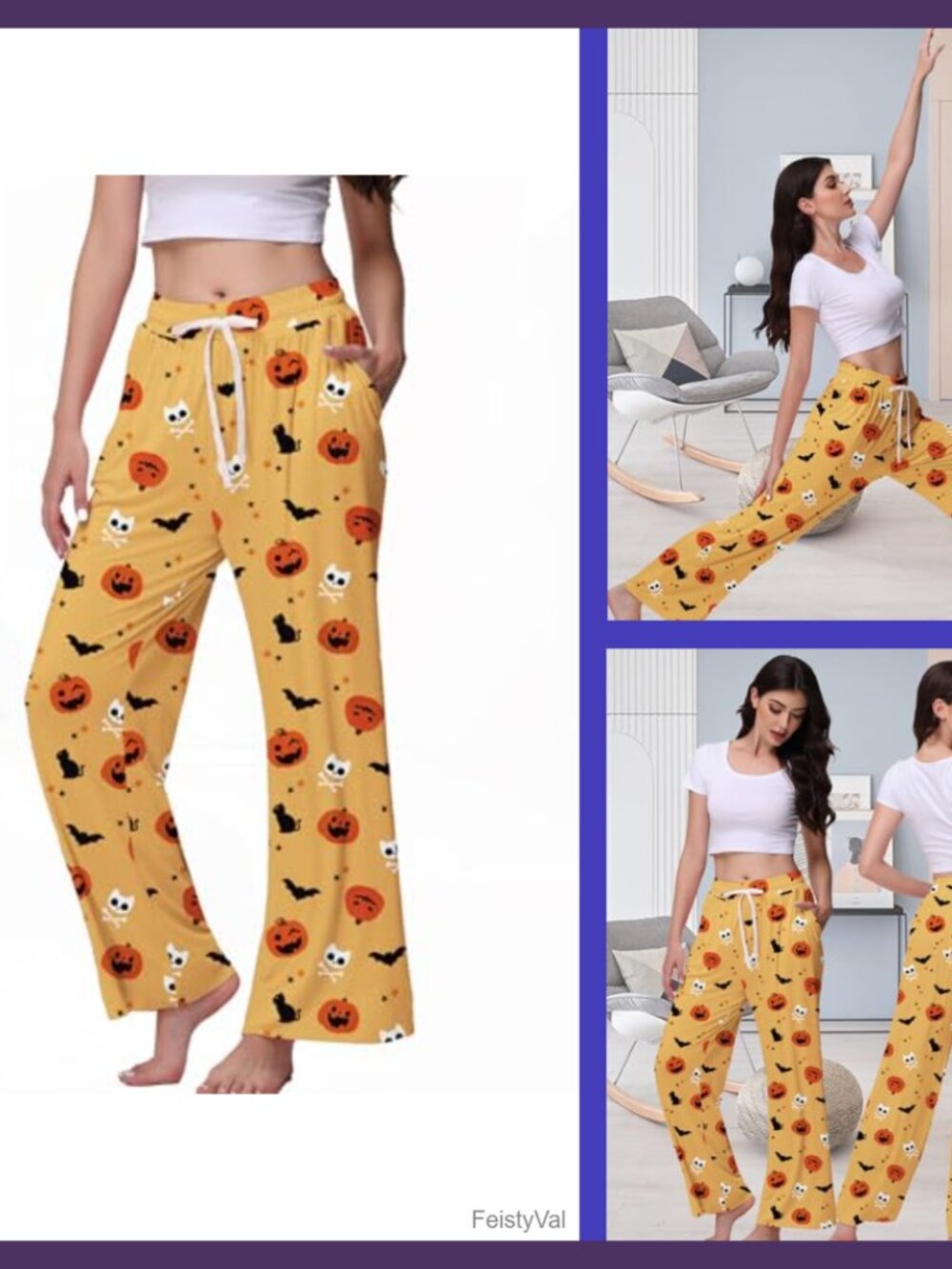 Wide Leg Lounge Pajama Pants Drawstring Stretch Viscose Blend Women's S-4XL